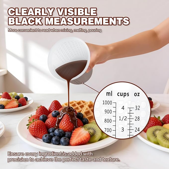 Silicone Measuring Cups 4-Pack Set, Reusable Silicone Cup - Image 4