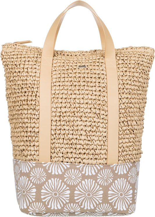 Roxy Women's Beach Tote Bag | Travel | Vacation | Straw | Lightweight | Breathable