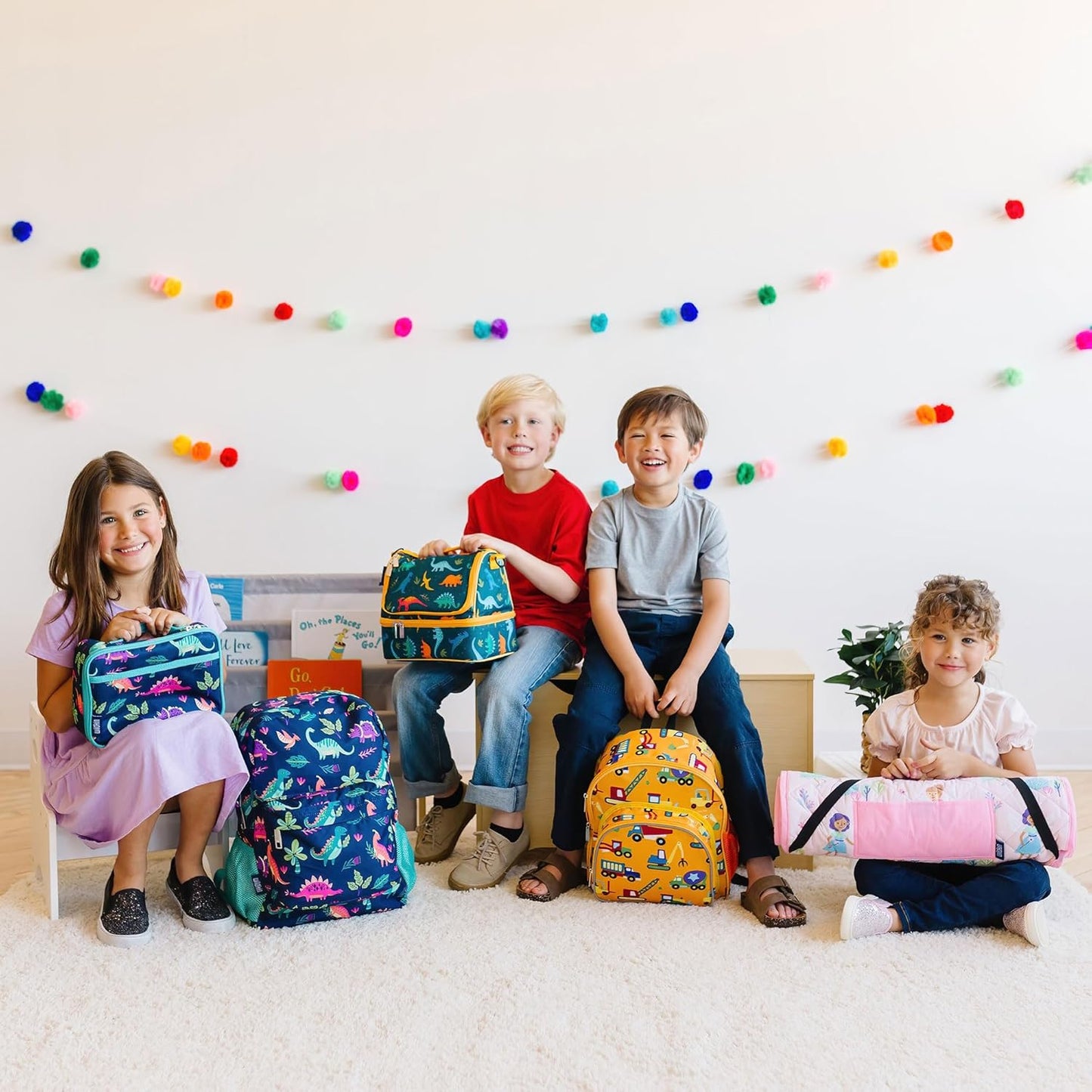 Wildkin Kids Insulated Lunch Box – Durable and Reusable for School & Travel - Big Dot Aqua