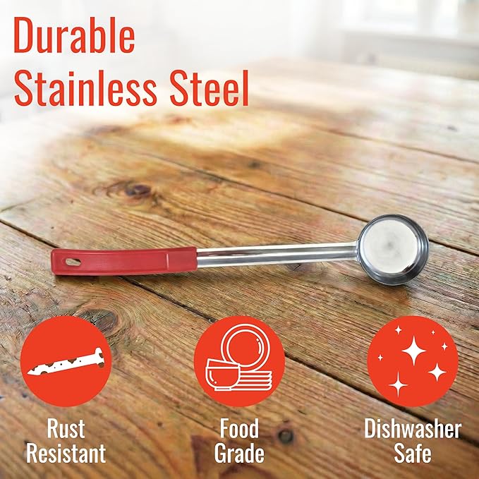 2 Ounce Solid Stainless Steel Portion Control Ladle Spoon - Image 4