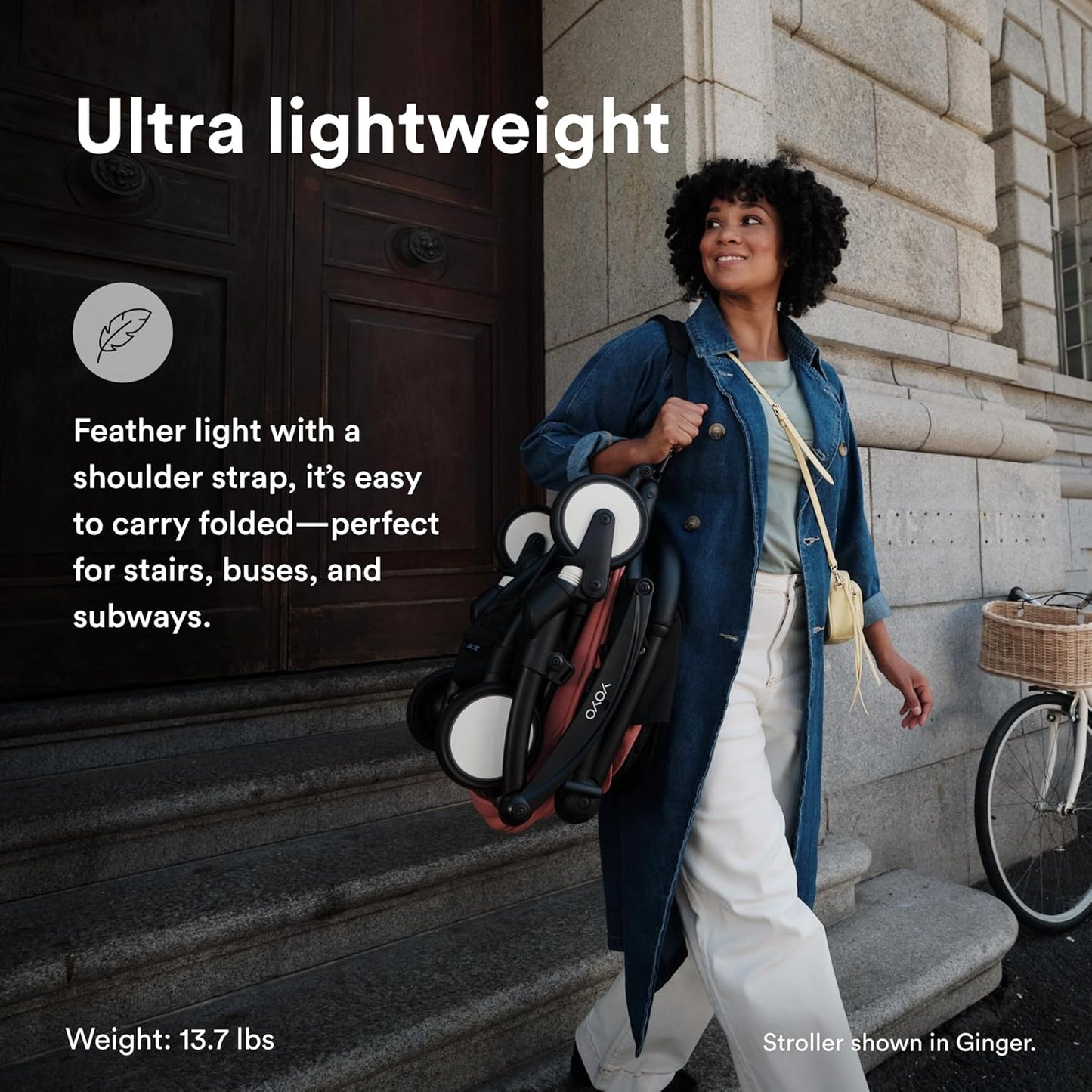 Stokke YOYO3 Stroller from 6 Months - Includes Black Frame/Aqua Seat Cushion + Canopy - Folds in & Out in a Flash - Light & Compact - Carry-On Compatible