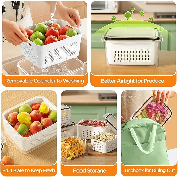 6 PCS Fruit Storage Containers for Fridge - Image 6