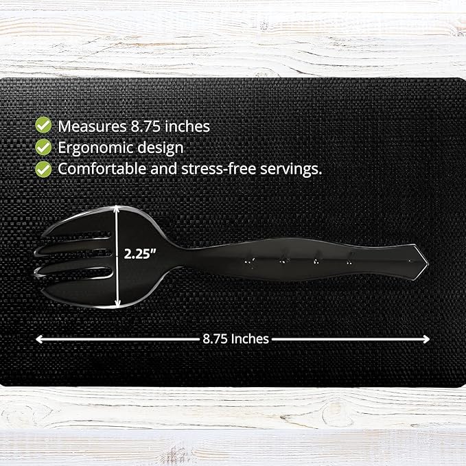 PARTY BARGAINS Disposable Clear Plastic Serving Forks 8.75 Inch – Heavy Duty - Image 2