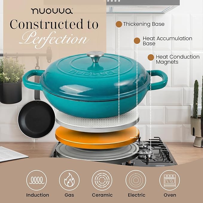 nuovva Shallow Cast Iron Casserole - Image 5