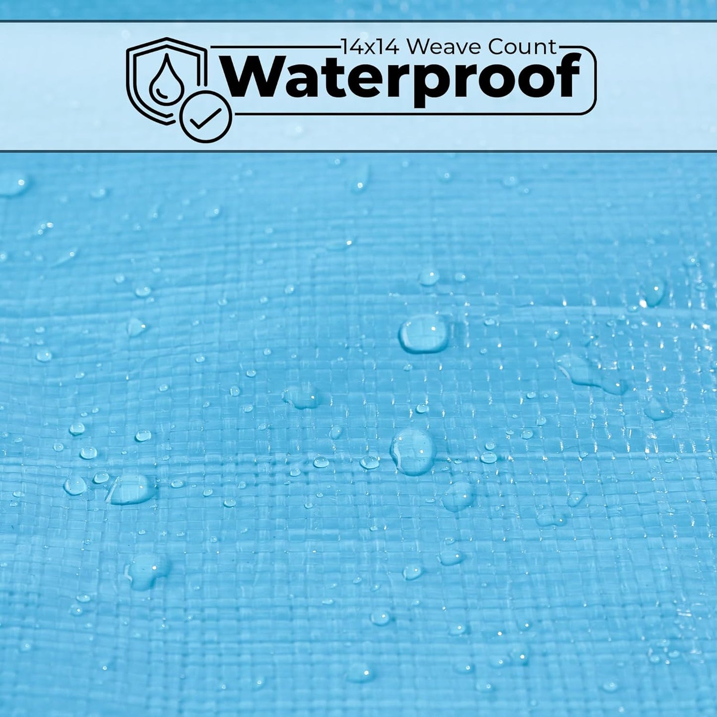 Tarps Heavy Duty Waterproof 20x30-12 mil Thick Camping Tent - Blue Tarp 20x30 UV Resistant, Rip & Tear Proof with Metal Grommets – Multipurpose Use for Camping, Tent, Boat, RV, Car, & Pool Cover