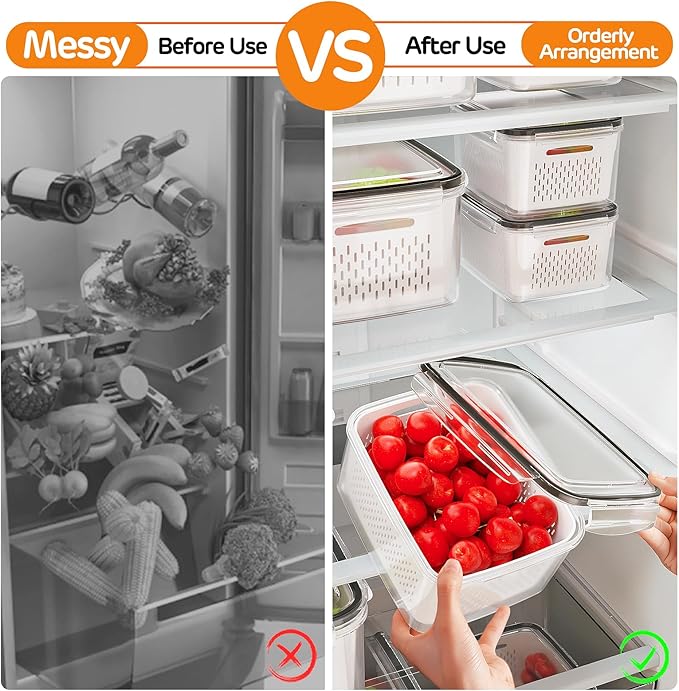 6 PCS Fruit Storage Containers for Fridge - Image 7