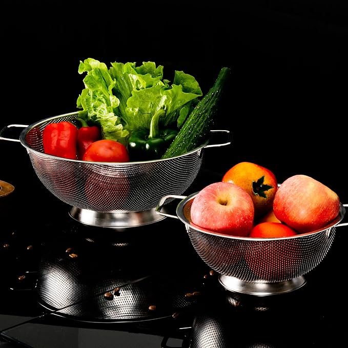 Gulex Colander Stainless Steel 3-Quart, Strainer - Image 8