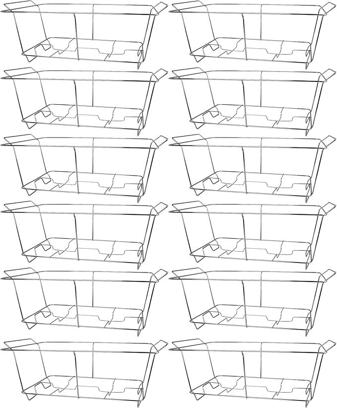 COMFICOVE 12 Pack Chafing Wire Rack Buffet Stand Chrome Frame - Image 2