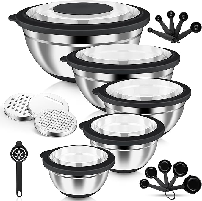 HaWare Mixing Bowls, 24-Piece Stainless Steel Salad Serving Bowl by HaWare