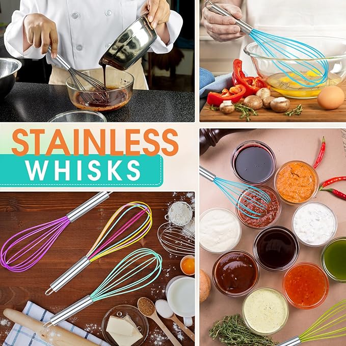 Domensi 16 Pcs 10 Inch Whisks Bulk - Image 3