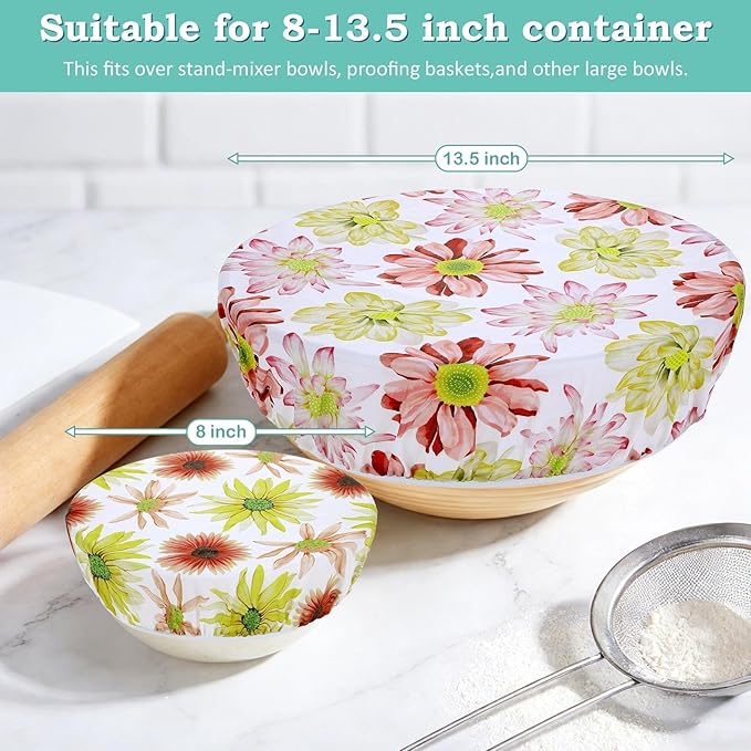2 Large Reusable Beeswax Bowl Covers - Image 5
