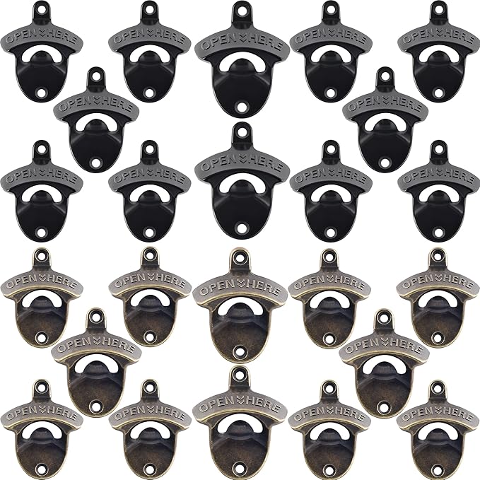 24 PCS Bulk Wall Mounted Bottle Opener by Wallmountedbottleopener