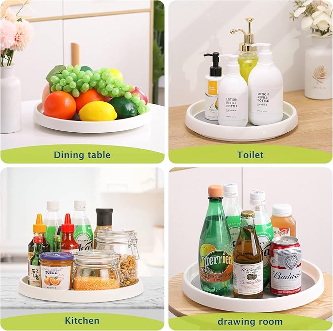Lazy Susan Turntable, 12 Inch Non-Skid Lazy Susan Organizer - Image 7
