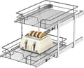2-Tier Pull Out Cabinet Organizer, Soft Close Cabinet Slide Out Shelves by livethewayyoulike