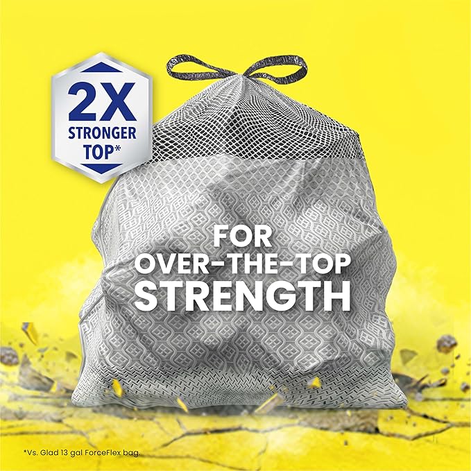 Glad ForceFlex MaxStrength Kitchen Trash Bags, 20 Gal, Fresh Clean Febreze - Image 3
