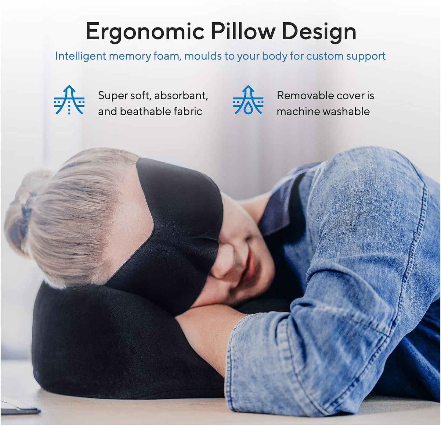 Travel Blanket Luxury Travel Set - Ergonomic Airplane Neck Pillow 100% Pure Memory Foam and Super Soft Fleece Blanket - Premium 3D Sleep Mask & Earplugs - Ultimate 4-in-1 Traveling Kit Black