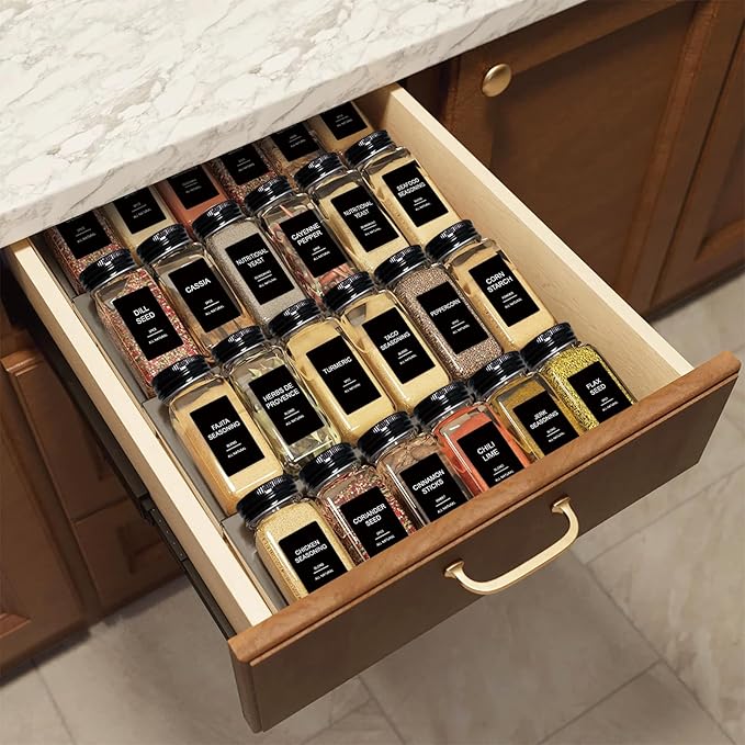 AISIPRIN 24 Pcs Glass Spice Jars - Image 5