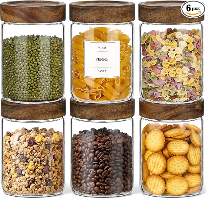 CONNOO 28oz Glass Storage Jars by CONNOO