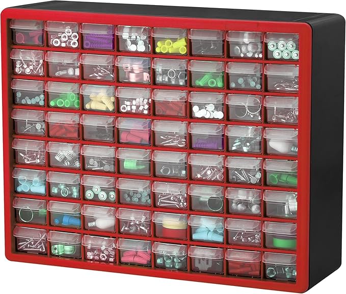 Akro-Mils 64-Drawer Plastic Drawer Storage Cabinet - Image 9