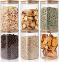 Glass Storage Jars 6 Pack -50ozClear Glass Food Storage Containers by YUNCANG