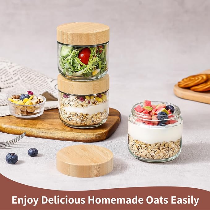 DRKIO 10 Oz Overnight Oats Containers - Image 4