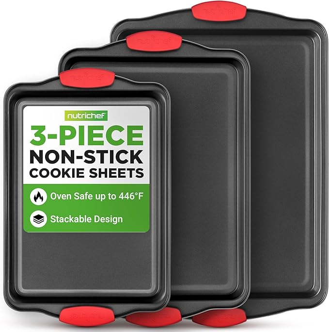 NutriChef 3-Piece Cookie Sheets by NutriChef%E2%84%A2Kitchen