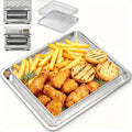 2Pcs Stainless Steel Oven Air Fryer Basket and Tray Replacement by COWHERDING
