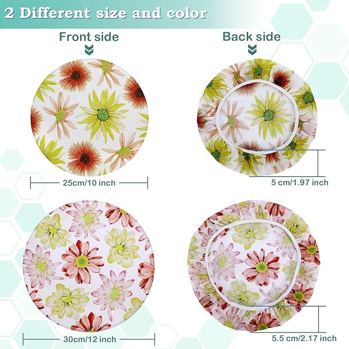 2 Large Reusable Beeswax Bowl Covers - Image 3
