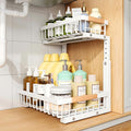PXRACK Under Sink Organizer, Adjustable Height, 2 Tier Pull Out Under Cabinet by PXRACK