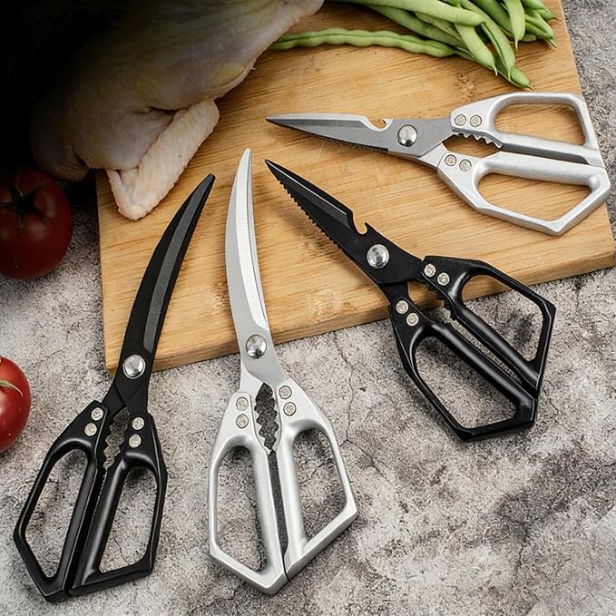 2-Piece Heavy Duty Kitchen Scissors Professional Stainless Steel Meat & Poultry - Image 2