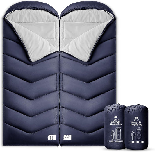 Sleeping Bags for Adults Cold Weather,Portable, Waterproof,Lightweight Camping Sleeping Bag for Tall Girls Boys with Compression Sack for Warm Camping, Hiking, Outdoor & Indoor