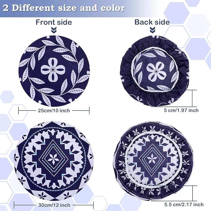 2 Large Reusable Beeswax Bowl Covers - Image 3