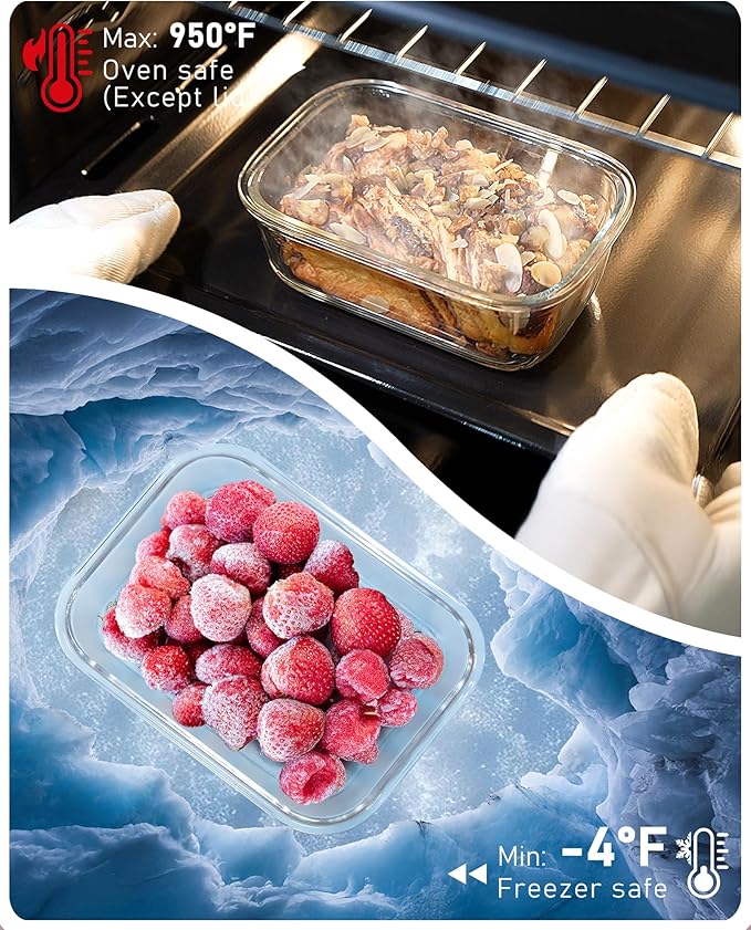 2-Pack Glass Food Storage Containers - Image 4