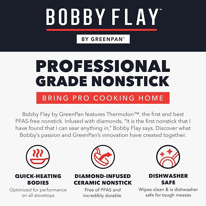 GreenPan x Bobby Flay 12" Nonstick Frying Pan Skillet, PFAS-Free Diamond Ceramic - Image 10