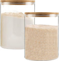 YUNCANG Glass Storage Jars, 2 PACK -108oz/3200ml Clear Glass Food Storage by YUNCANG