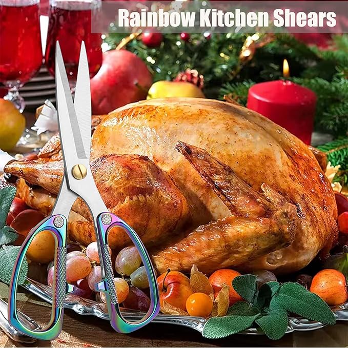 2-Piece Kitchen Shears Set, Heavy Duty Professional Poultry Meat Scissors - Image 7