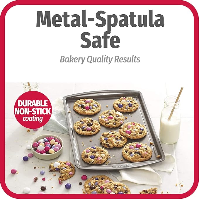 GoodCook Everyday Nonstick Carbon Steel 13” x 9” Baking Sheet Set, 3 Pack – - Image 5