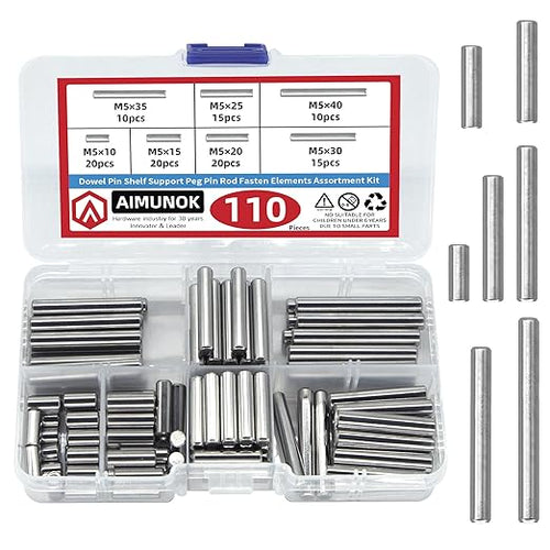 110Pcs Dowel Pins Shelf Support Pegs Kit, Stainless Steel Shelf Support Pin by AIMUNOK