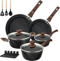 M MELENTA Pots and Pans Set Non Stick, Non-toxic Induction Cookware Kitchen by MMELENTA