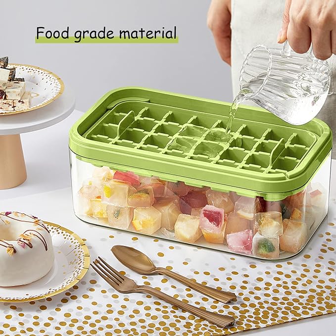 Ice Cube Tray with Lid and Bin, 2 Pack - Image 5