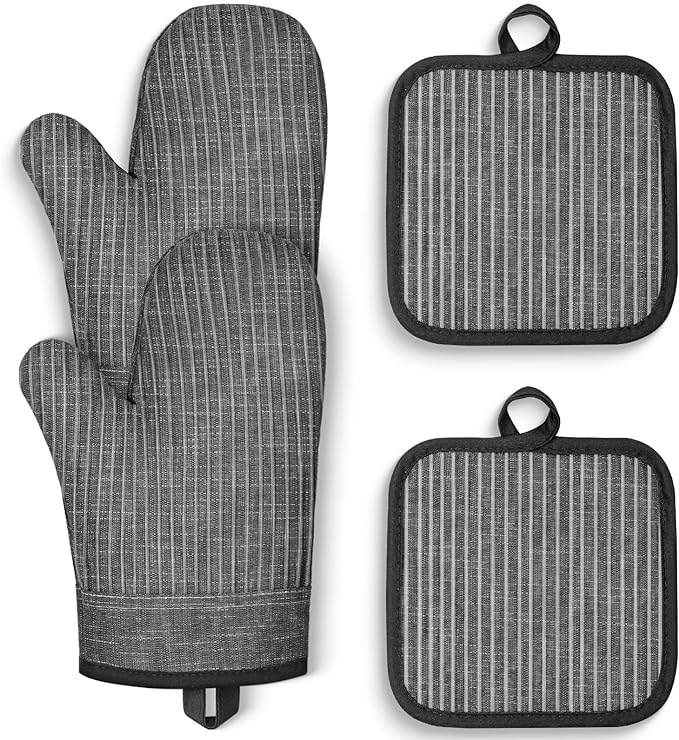 Oven Mitts and Pot Holders, Silicone Oven Gloves, 500 F Heat Resistant Oven by Unknown