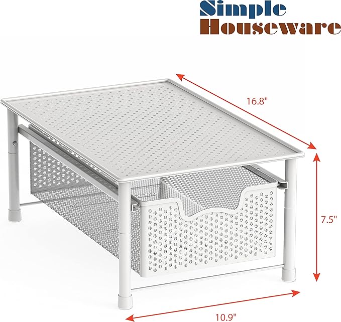 Simple Houseware Stackable Cabinet Basket Drawer Organizer - Image 2