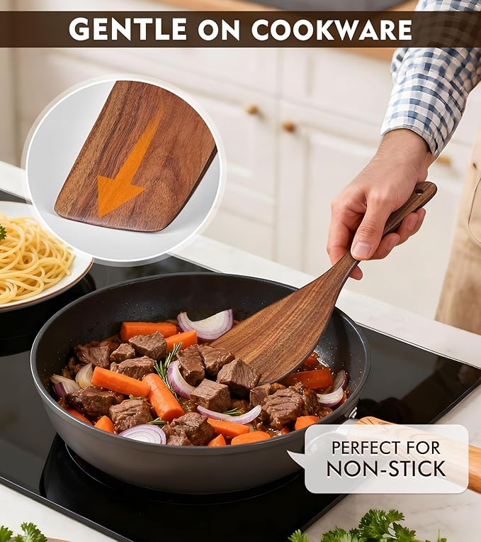 2Pcs Wooden Spatula, Acacia Wooden Spatula - Image 5