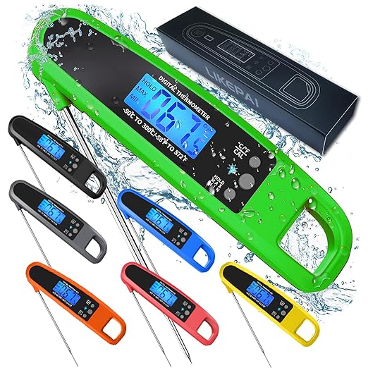 Instant Read Meat Thermometer for Kitchen Cooking, Ultra Fast Precise by LIKEPAI