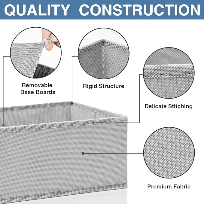 Criusia Drawer Organizer Clothes 24 Pack, Fabric Closet Organizers and Storage - Image 6