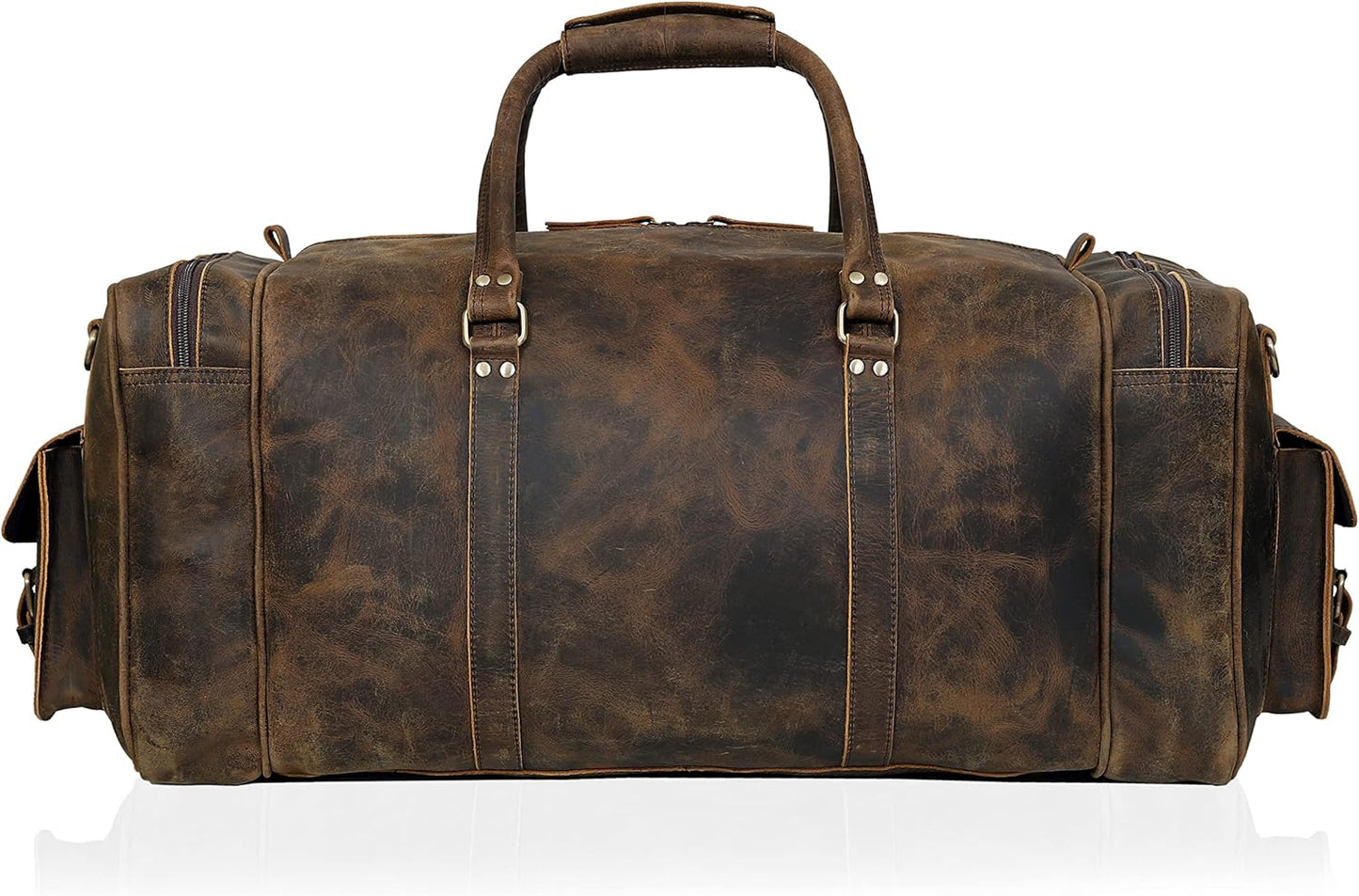 Large duffel bags for men holdall leather travel bag overnight gym sports weekend bag