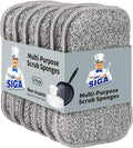 MR.SIGA Dual-Sided Scrub Sponges, Long lasting, Reusable Dishwashing Sponges by MRSIGA