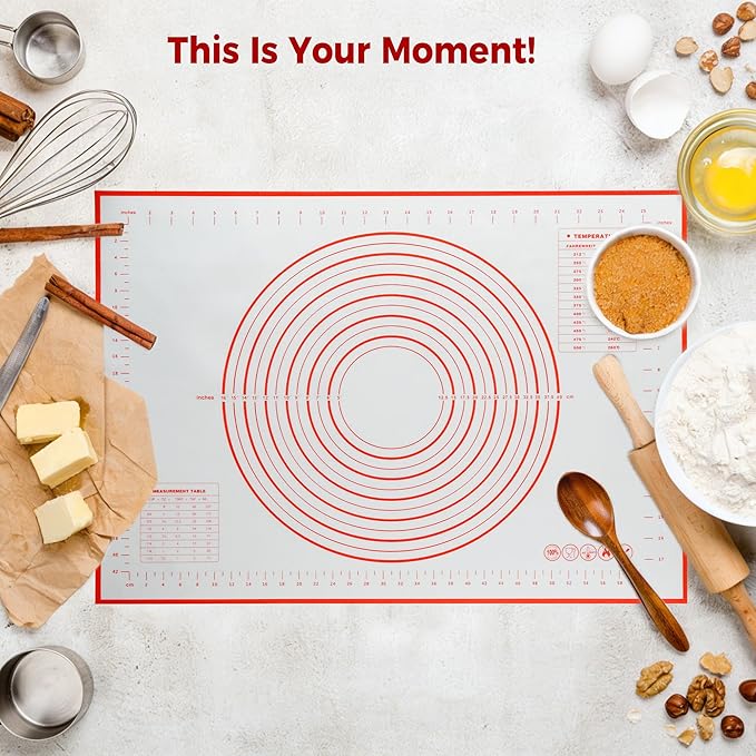 Extra Large Nonstick Silicone Pastry Mat 28x20Inch - Image 5