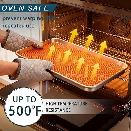 12 Pack Half Size Baking Sheet Pan Set, Aluminum Commercial Quality Cookie Sheet - Image 2