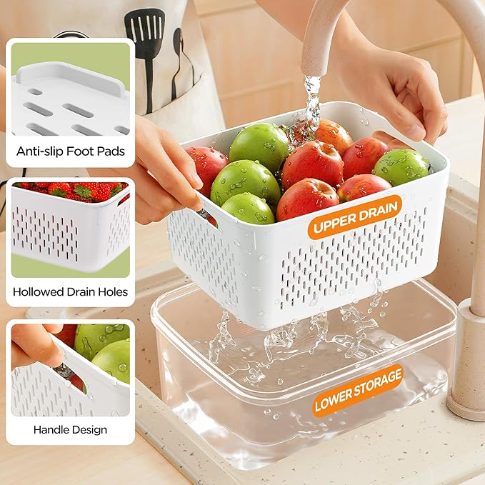6 PCS Fruit Storage Containers for Fridge - Image 2